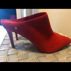 Sam Edelman Red Suede Heeled Mule